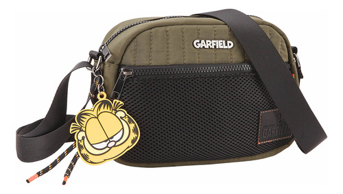 Bolsa Transversal Garfield Pequena Menina Moderna Jovem Cor Verde