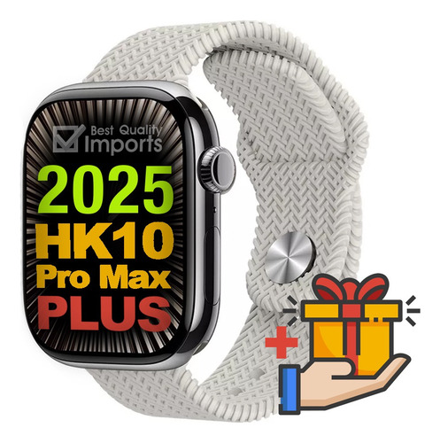 Reloj Inteligente Hk10 Pro Max Plus Smartwatch Serie 10 Amoled 46mm Chatgpt 2025 Ai Robot Smart Watch Nfc Brújula Musica Caratulas Mejoradas Original