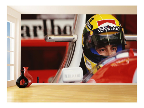 Papel De Parede Carro F1 Mclaren Mp 4/4 Senna 4m² Cxr133