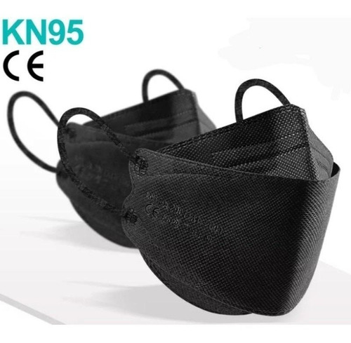 Imagem 8 de 10 de Máscara Kn95 Ffp2 Modelo 3d Boca De Peixe Reutilizável Preta