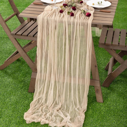 Socomi Gauze Estopilla Camino De Mesa 10ft Estopilla Boho Rú