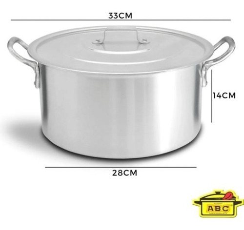 Imagem 2 de 2 de Caçarola Hotel 24 Cm Em Alumínio, 4,9 Litros - Abc
