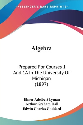 Libro Algebra: Prepared For Courses 1 And 1a In The Unive...