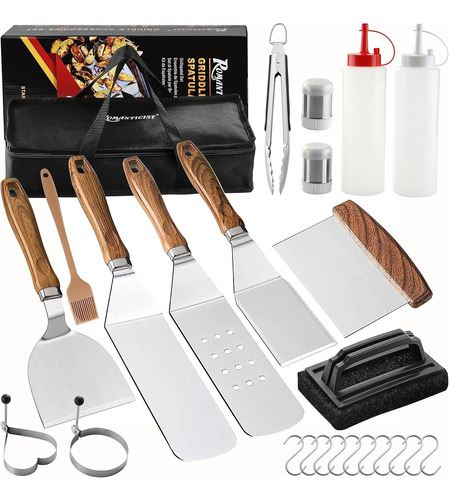 Kit Utensilios Para Parrilla Barbecue Elegante Juego 25 Pzs