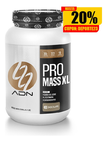 Ganador De Masa Proteina Pro Mass Xl 2 Kilos Adn