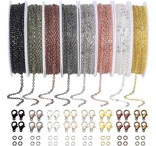 comprar Collar 24m Cadenas Rollo 8 Colores Cadenas Para Hacer Joyas