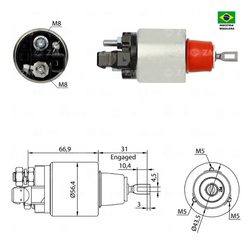 Automatico Partida F250 C Mwm Sprint Volare Motor 4.07 Tc
