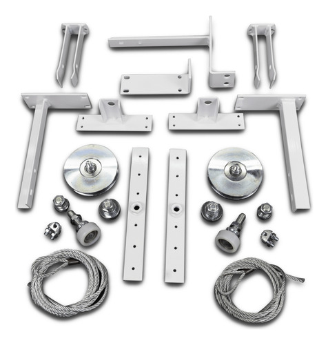 Kit Portão Basculante Alumínio Branco Jocec - Completo 3