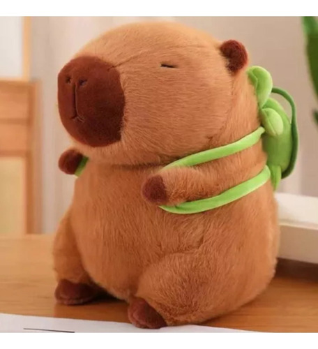 Zzc Peluche Capibara Con Mochila Grande 25cm Suave Tierno