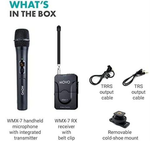 Movo Wmx-7-th+rx Sistema De Micrófono Inalámbrico De Mano De