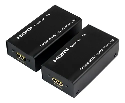 Kit Extensor Hdmi Por Cable De Red Utp / Hasta 60 Metros