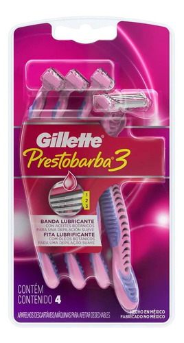 Rastrillos Desechables Prestobarba 3 Mujer 4 Rastrillos
