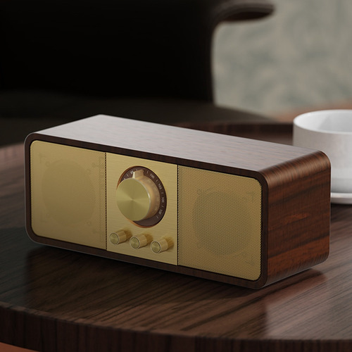 Altavoz Bluetooth Retro Con Radio Fm, Subwoofer De Graves