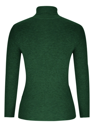 Jersey De Cuello Alto Para Mujer Con Base De Color Liso