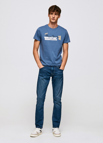 Camisetas Pepe Jeans Para Hombre Rafa Ozzy Blue Camisetas Pe