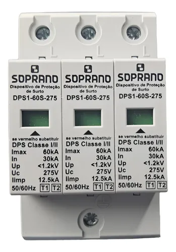 Dps Vca Soprano 12,5/60ka 275v Classe I/ii Dps 3 Polos | MercadoLivre