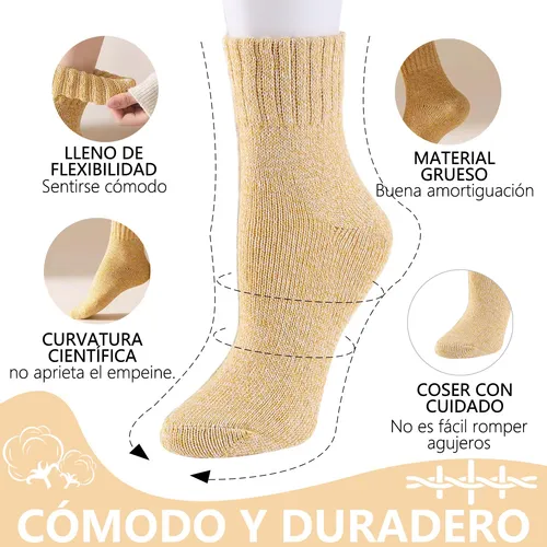 Calcetines Termicos Mujer, 5 Pares Calcetines De Lana,