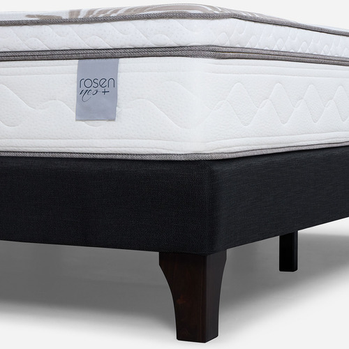 Cama Europea Neo Plus King Bd + Respaldo Lucio Grafito