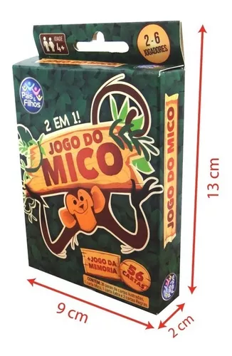 Jogo do Mico e Memória - 2 em 1 - 56 Cartas - Pais e Filhos