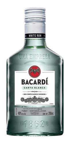 Ron Mini  Bacardi Carta Blanca 200ml