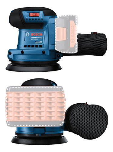 Kit Chave Impacto Lixadeira Orbita Bosch 18v Bivolt Combo Nf