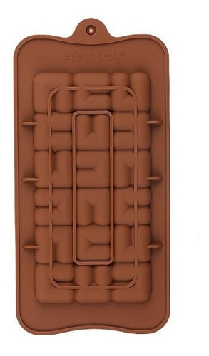 Molde Silicon Barra Chocolate Cuadros  13304714