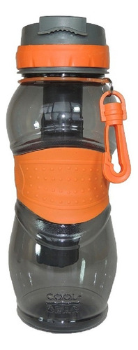 Botella de agua Squeeze para niños, color gris/naranja