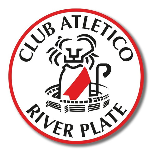 Cuadro River Plate Retro Leon 1986 Escudo Futbol 40 Cm