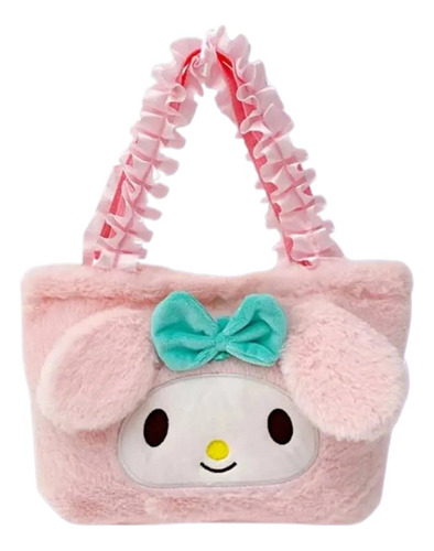 Cartera Mano Felpa Peluche Sanrio My Melody Rosa