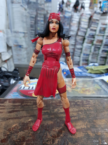 Figura Marvel Elektra Toy Biz 2003, Cuello Pegado