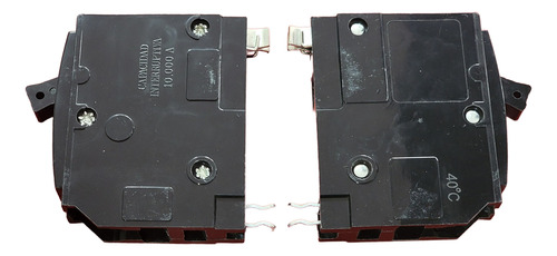 2 Piezas De Interruptor Termomagnetico 1 Polo 20 A - Rilez Negro