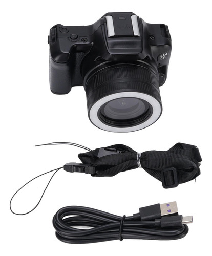 Cámara Digital De 48 Mp, 2k, Doble Lente, Portátil, Zoom 16x