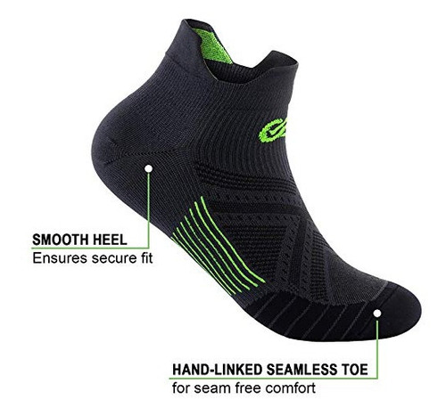 6 Pares Calcetines De Compresión Al Tobillo Unisex L-xl