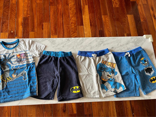 Remera Y Bermudas Niño Batman Dc Comics Original Talle 4 X4