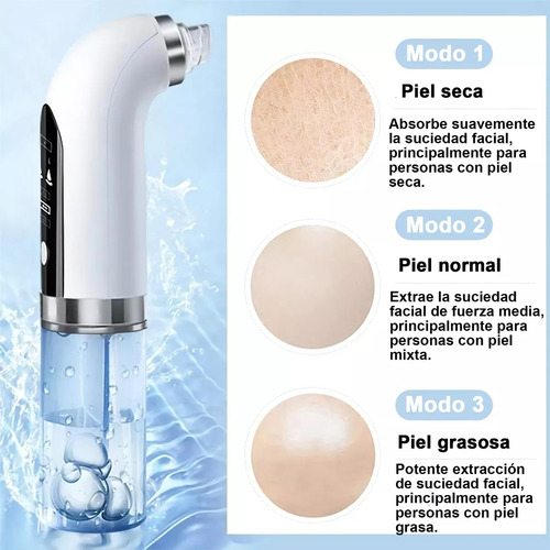 Bitina-kit De Belleza Usb Para Eliminar Puntos Negros Con Microlimpiador De Agua Y 6 Sondas, Extractor De Succión Eléctrico, Limpiador Facial Y 3 Niveles De Succión.