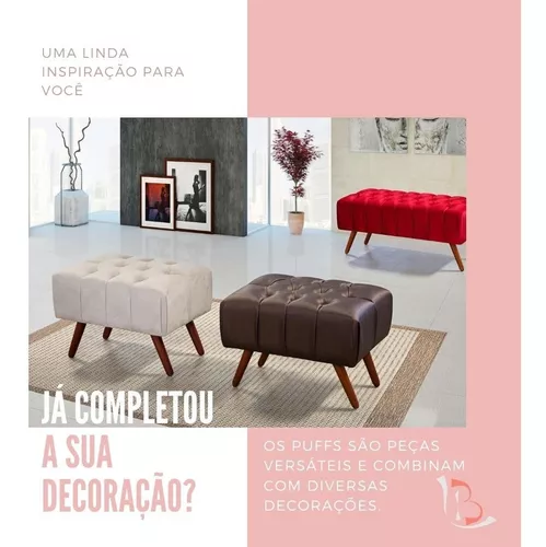 Puff para Sala e Quarto, Puffs em Promoção - Viva Decora