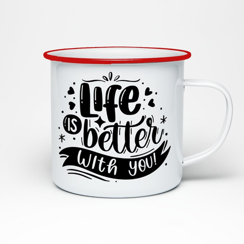 Imagen 2 de 3 de Taza Peltre Regalo De San Valentin - Dona-café