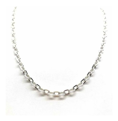 Imagen 2 de 5 de Cadena Plata 925 Forcet Largo Maciza 4mm 60cm Sello Collares