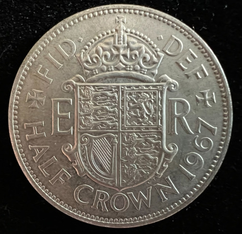 Moeda Oficial Inglaterra 1967 Half Crown