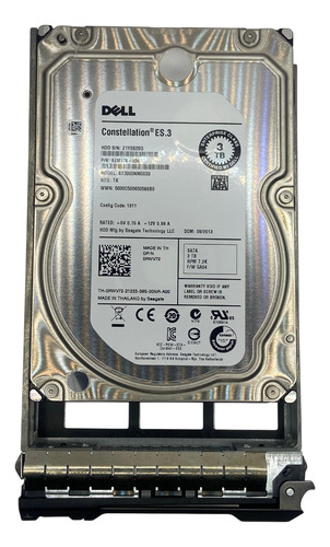 Hd Dell 3tb 7.2k 3,5 Sata 6gb 0rwv72 Rwv72 R420 R430 R510 R610 R620 R630 R710 R720 R730 R730xd R820 R910 R920 R930 T630 T640 T710 @ Prateado