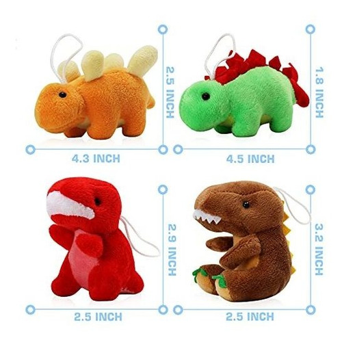 Paquete De 16 Dinosaurios De Peluche, Mini Figuras De Dinosa | Meses sin  intereses