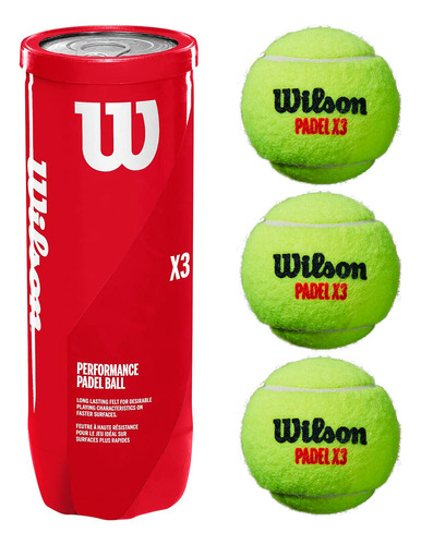 Set Tubo X3 Pelotas Wilson Para Padel Profesional - El Rey