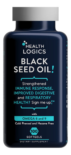 Health Logics Black Cumin Seed Oil Softgels, 100 Count
