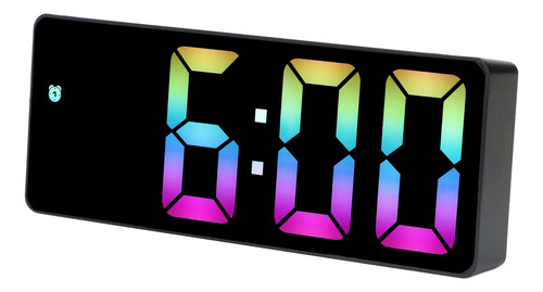 Despertador Digital Led Colorido Con Pantalla Led Grande Ele