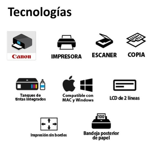 Impresora Multifuncional Canon Pixma G610 Negra