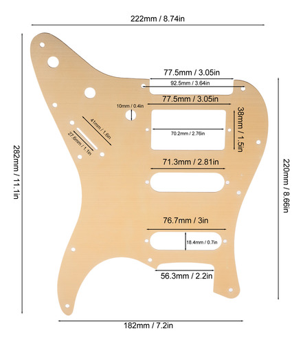 Placa Protectora De Guitarra De Repuesto De Aluminio Resiste
