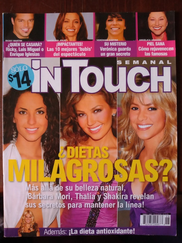 Thalia En Revista In Touch Barbara Mori, Shakira Año 2005