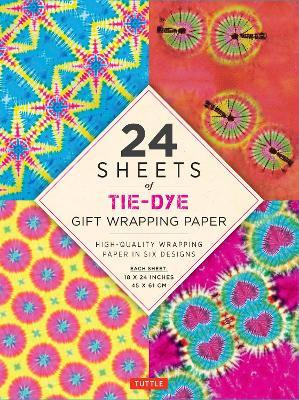 Libro 24 Sheets Of Tie-dye Gift Wrapping Paper : High-qua...