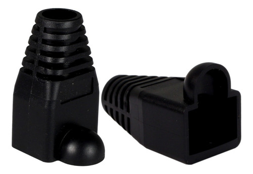 100 Pz Bota Protectora Para Plug Rj45 Elige Colores Capuchón Color Negro
