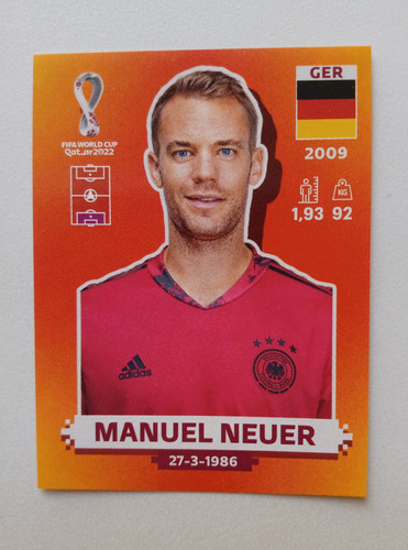 Manuel Neuer , Ger 2 , Panini Qatar 2022 